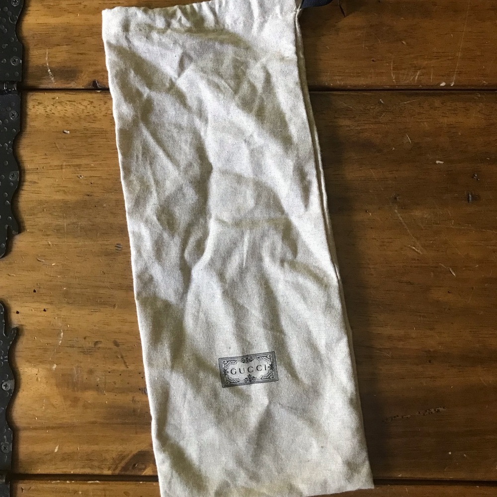 Authentic Gucci Dust Bag Logo Monogram Beige Cotton Drawstring Rectangular